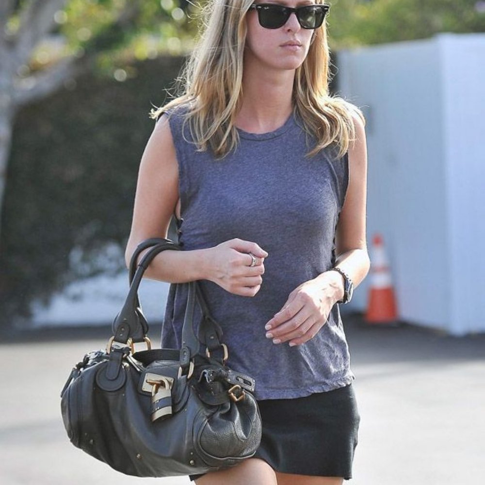 Chloe 🎄Paddington Pebbled Goldtone Leather Handbag